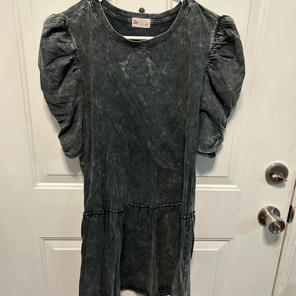 SO Charcoal Casual Dress - Picture 1 of 2